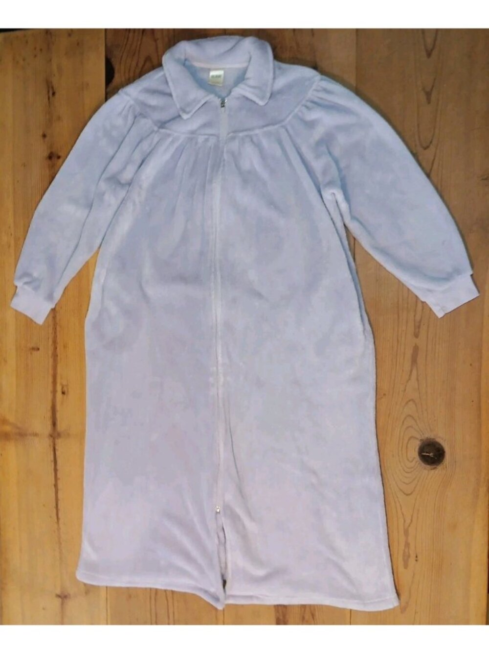 Blair Midi House Robe Dress Womens L Purple Plush Warm Modest Full Zip Pockets